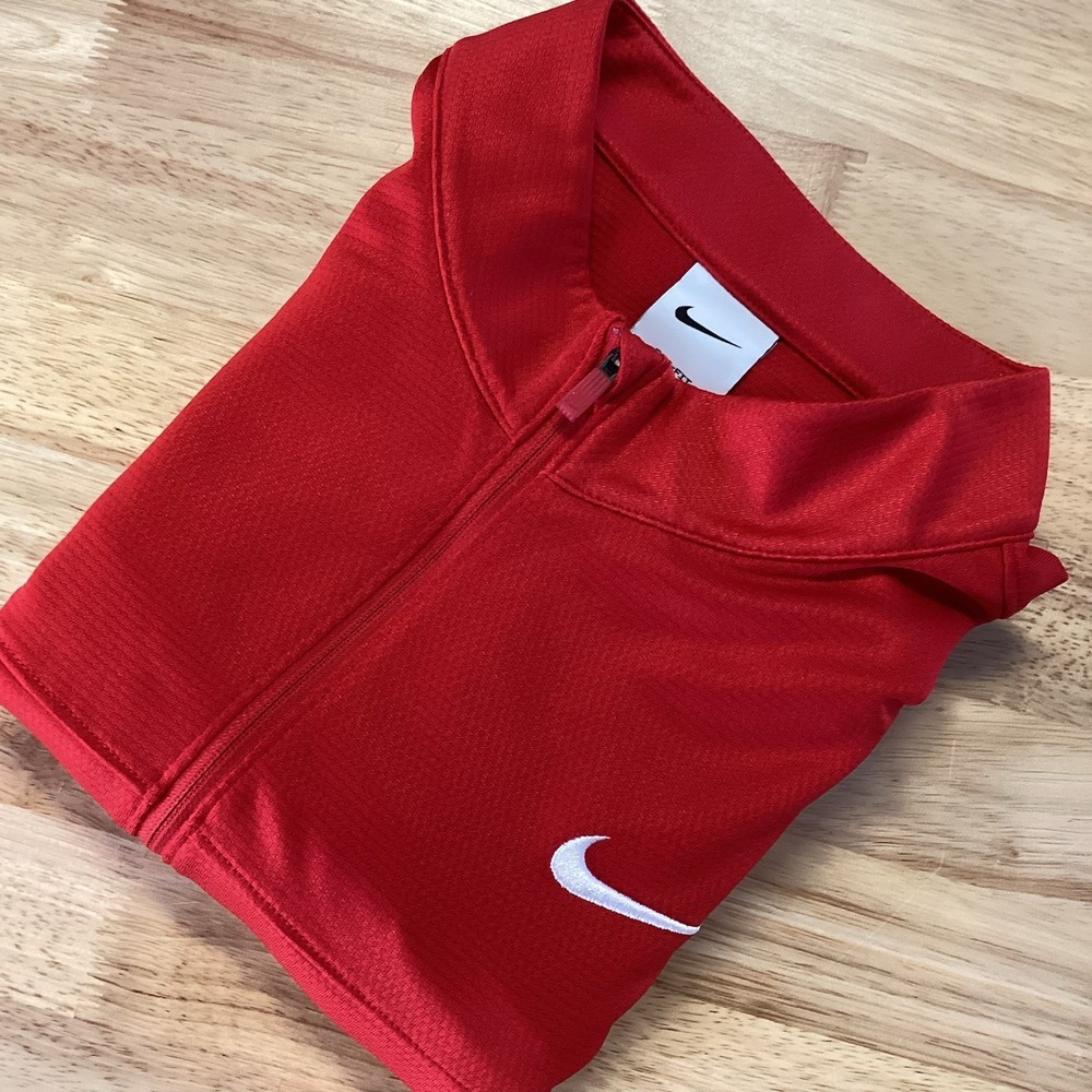 Men's Nike Performance‎ Mesh 1/4 Zip Pullover Red XL